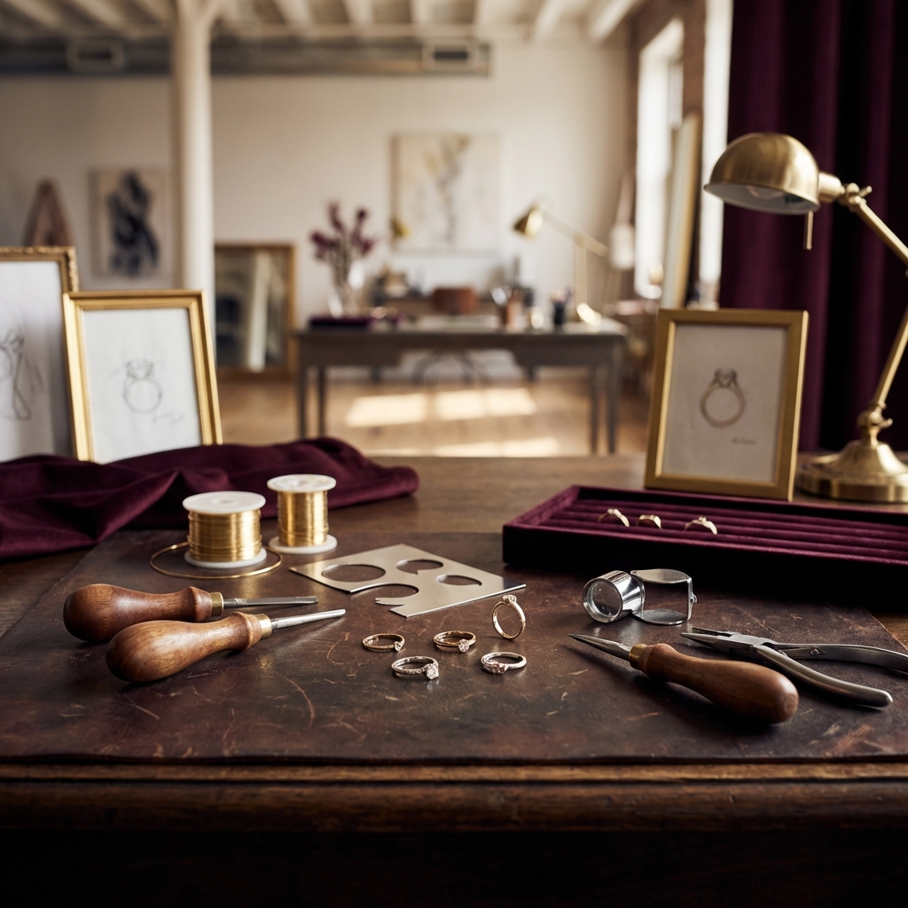 שולחן עבודה מקצועי לצורפות ויצירת תכשיטים בסטודיו Real Dreams