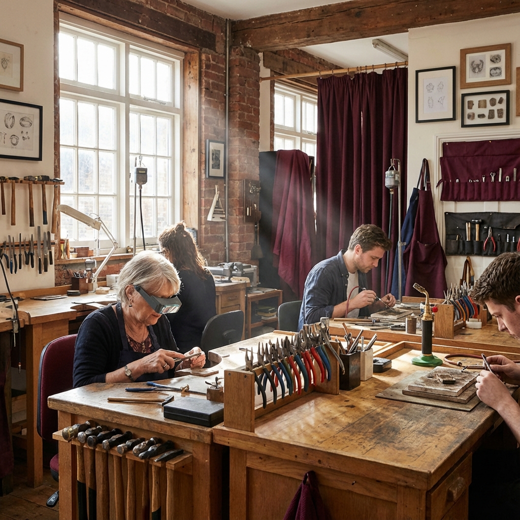 סטודיו מקצועי לצורפות וקרמיקה - מועדון יוצרים עם כלים וציוד מלא